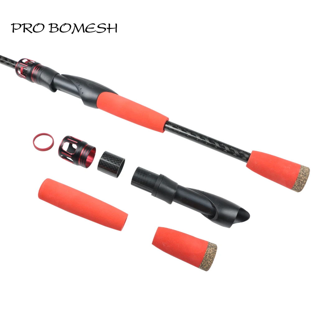 Pro Bomesh 1 комплект алюминиевая гайка с замком + 3K карбоновая трубка спиннинг литье