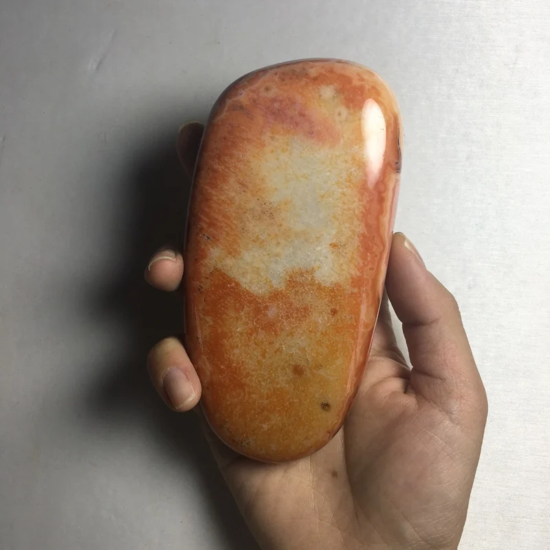 Лидер продаж красивый натуральный резной Sardonyx кварцевый пальмовый камень для