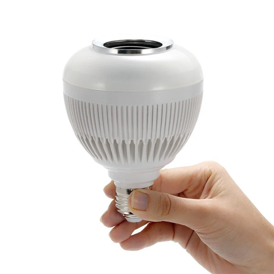 BEIAIDI E27 12 Вт RGB Bluetooth спикер лампы с пультом дистанционного управления AC85V-265V