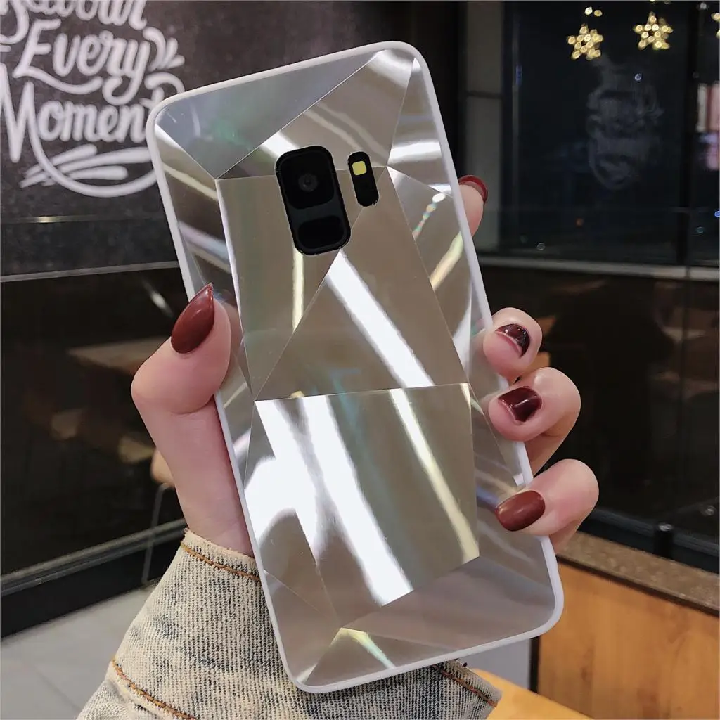 For Samsung Galaxy S9 S8 Plus Case Fashion Shine 3D Diamond Pattern Cute Jelly Style Shockproof Mobile Phone Shield Back Cover |