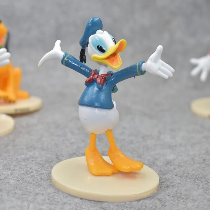 Donald10.5cm Микки и Минни Маус Мышь «Дональд Дак» Дэйзи Гуфи Плутон торт фигурки жениха и невесты; Dacoration куклы для мальчиков детские счастливый день рождения, мероприятие, вечеринка Поставки игрушка в подарок - Цвет: Donald10.5cm