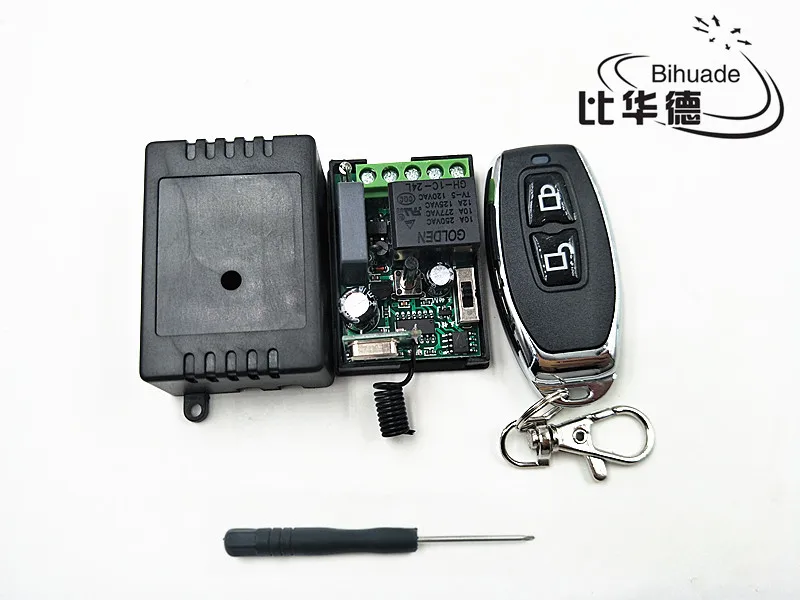 433Mhz 2 buttons Universal Wireless Remote Control Switch DC 220V relay Receiver Module and RF Transmitter learning code 1527 |