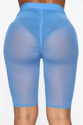 Женские прозрачные Леггинсы Шорты с сеткой сетчатые шорты велосипедные бикини