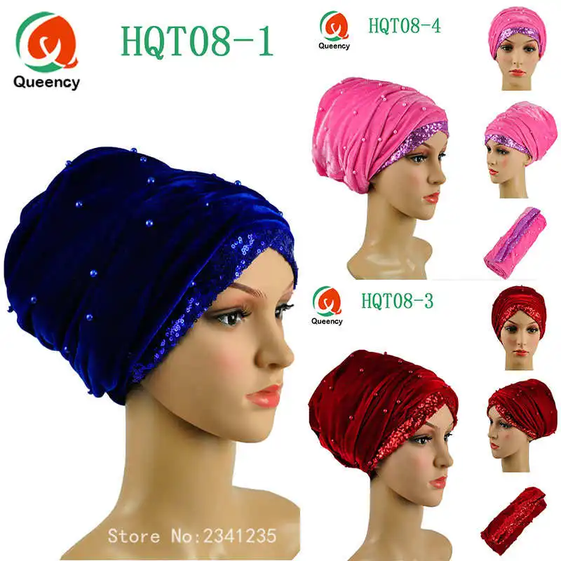 Высококачественный модный Африканский тюрбан gele headwrap мягкий головной убор