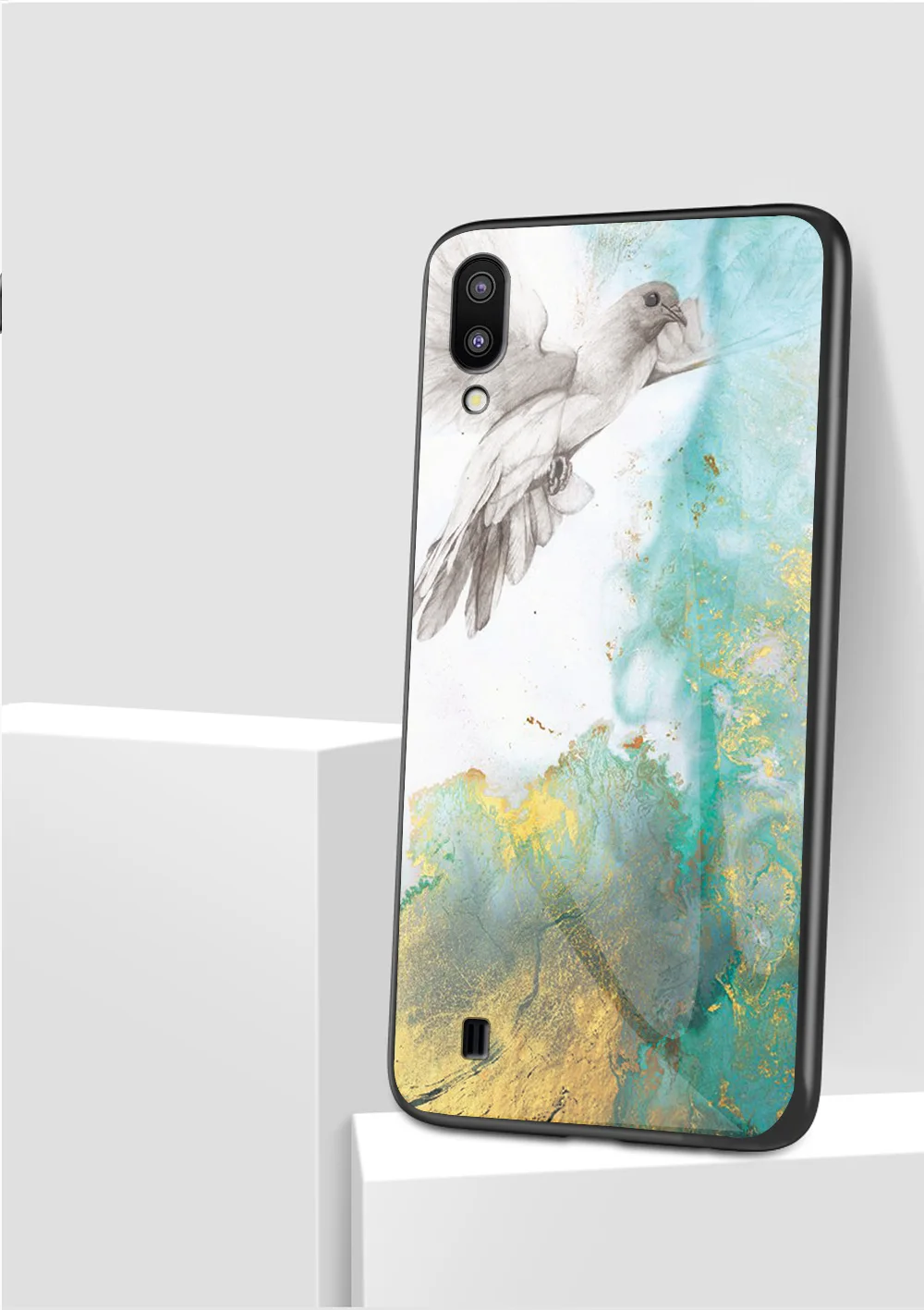 Для samsung Galaxy A50 чехол Мраморное зерно закаленное стекло градиент защитный чехол на заднюю панель для samsung A10 A20 A30 A40 A60 A70