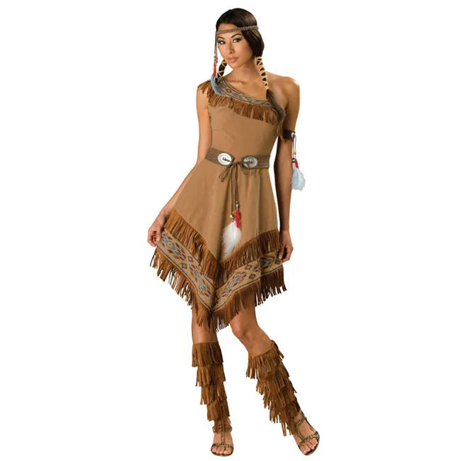 Новая индийская униформа для Хэллоуина карнавальный костюм Pocahontas нарядное
