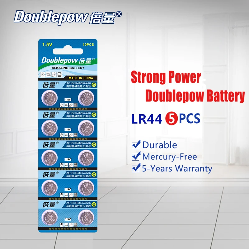 Качество 10 шт/1 карта doulepow DP LR44 1 5 В литиевая Кнопочная батарея AG13.AG76.357. A76 OEM