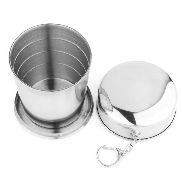 220ml Telescopic Travel Mug Stainless Steel Cups Flexible Folding Portable Travelling Tea Cups/Wine Coffee Drinkware | Дом и сад