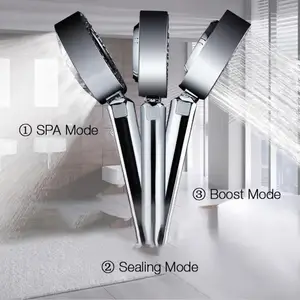 Двусторонняя душевая лейка, водосберегающая круглая хромированная Лейка из АБС-пластика, ручной душ высокого давления