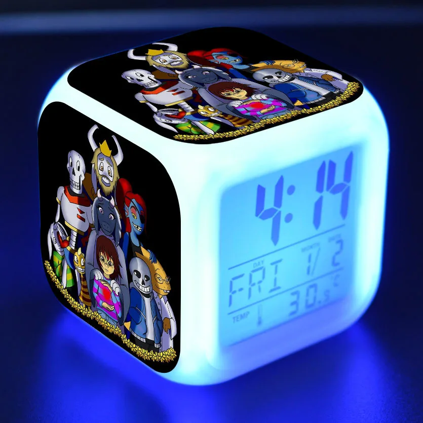 5 Undertale мультяшный будильник детские игрушки Led reloj будильник, цифровой Электронные часы с будильником wake up light table reveil wekker - Цвет: 5