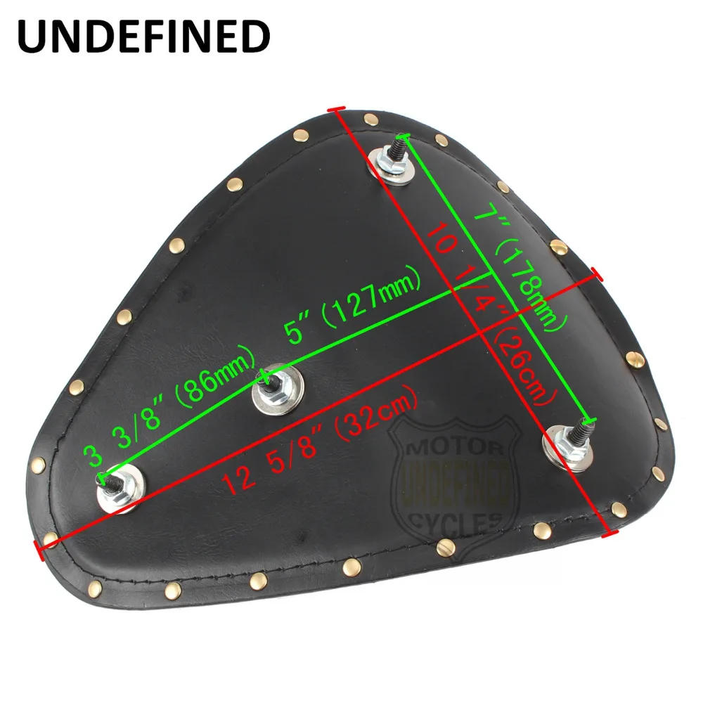 

Universal Motorcycle Seat Black Leather Copper Rivet SOLO Driver Seat Chopper Bobber For Honda Kawasaki Suzuki Yamaha UNDEFINED