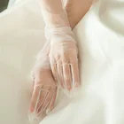 Сексуальные женские прозрачные тюлевые перчатки, прозрачные длинные перчатки с закрытыми пальцами, варежки, аксессуар для вечеринки, длинные перчатки, модные