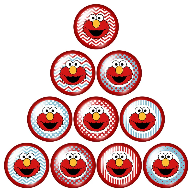 Seame Street Elmo Cookie Monster 10 шт Смешанные 12 мм/16 мм/18 мм/25 мм круглые фото стекло кабошон demo