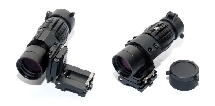 Тактический QD 3X Лупа пистолет винтовки прицел с поворотным креплением для Aimpoint
