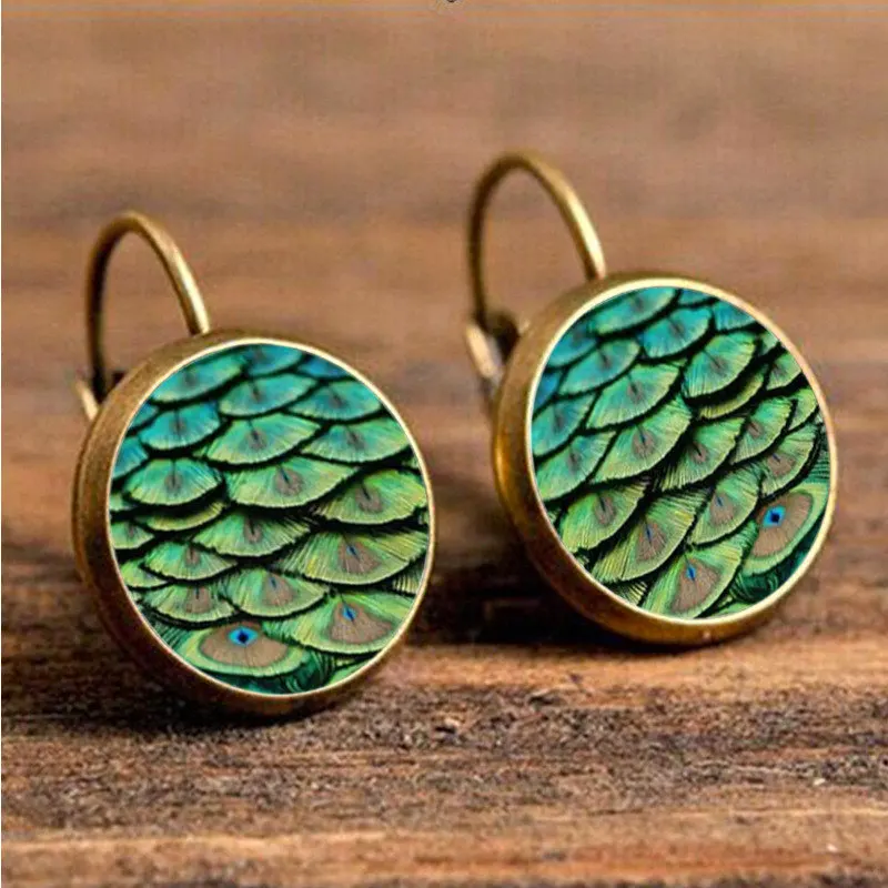 Серьги 2020 новые серьги гвоздики с павлином для женщин винтажные