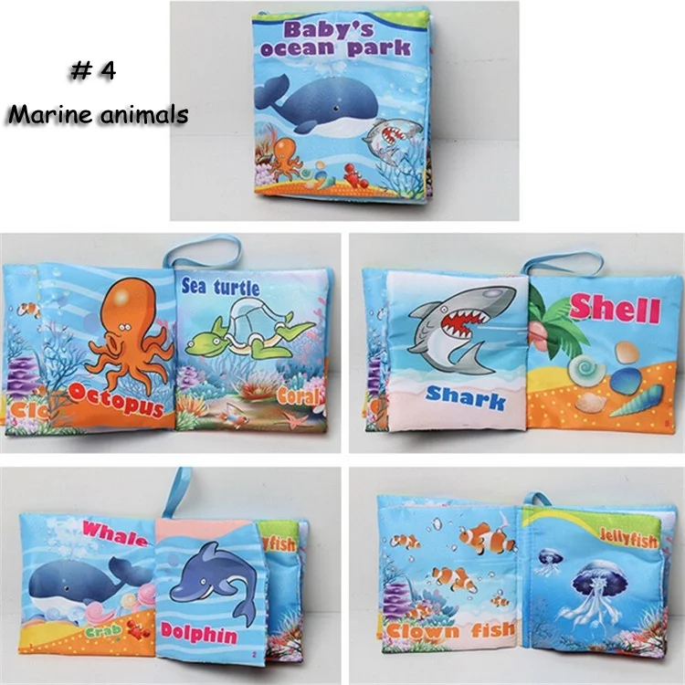 Baby Early Learning Educational Cloth Book Colorful Animals Read Books Soft Rattle Toys @Z232 M09 | Игрушки и хобби