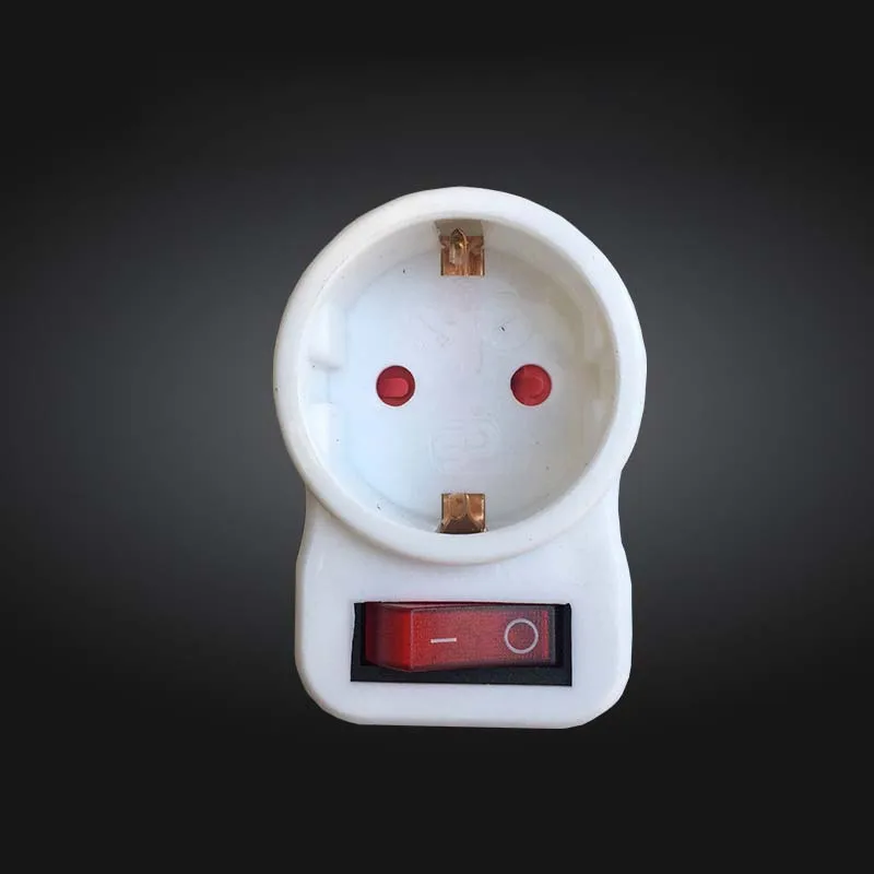 2 шт. электрическая вилка европейского стандарта с выключателем|eu socket plug|plug with