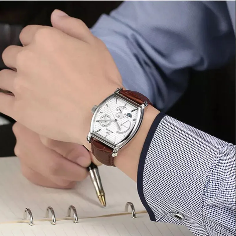 

AILANG Fashion Mens Watches Top Brand Luxury Square Dial Male Sports Wristwatch Gold Mechanical Automation Watch Erkek Kol Saat