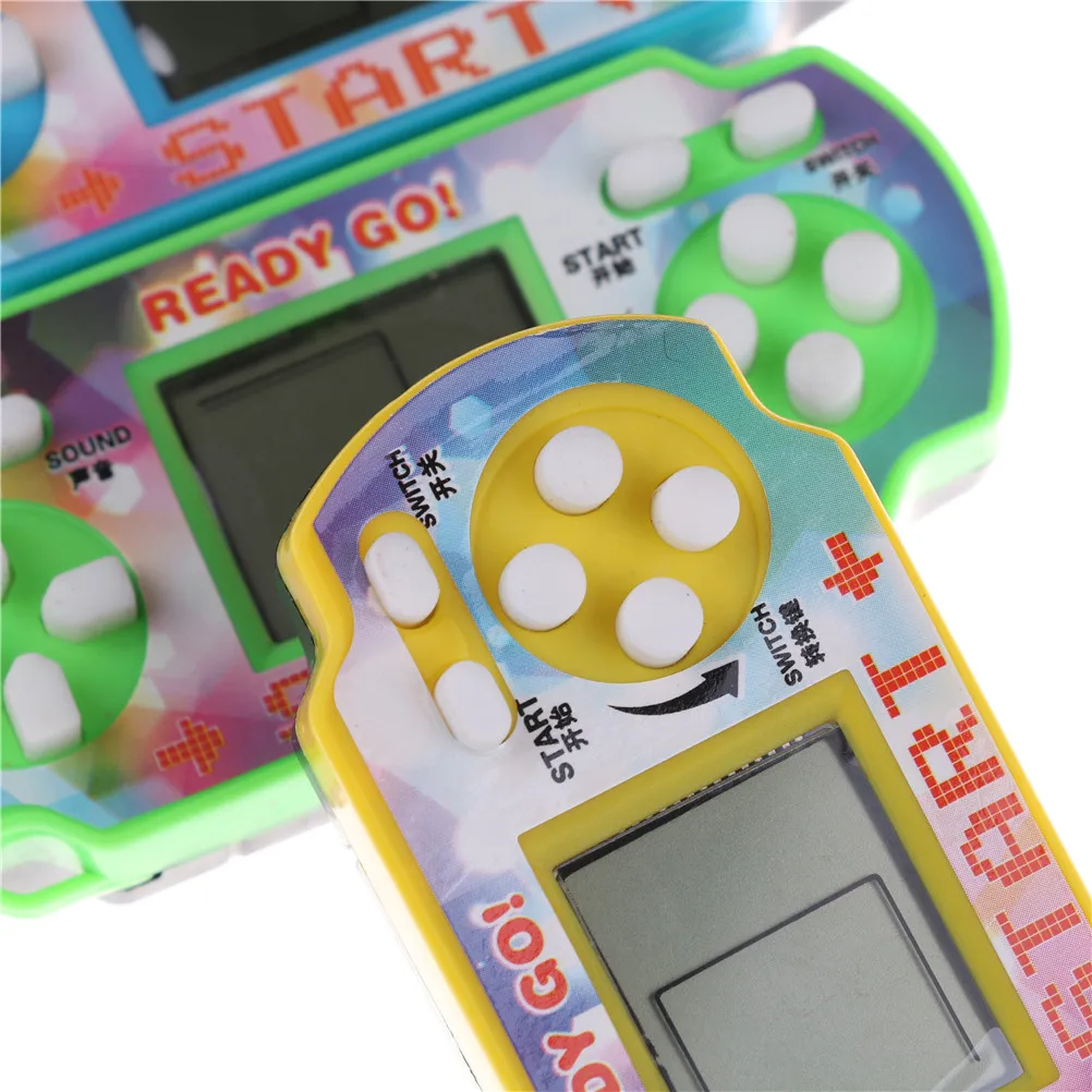 Детская портативная видеоигра случайный цвет консоль тетрис детский игровой