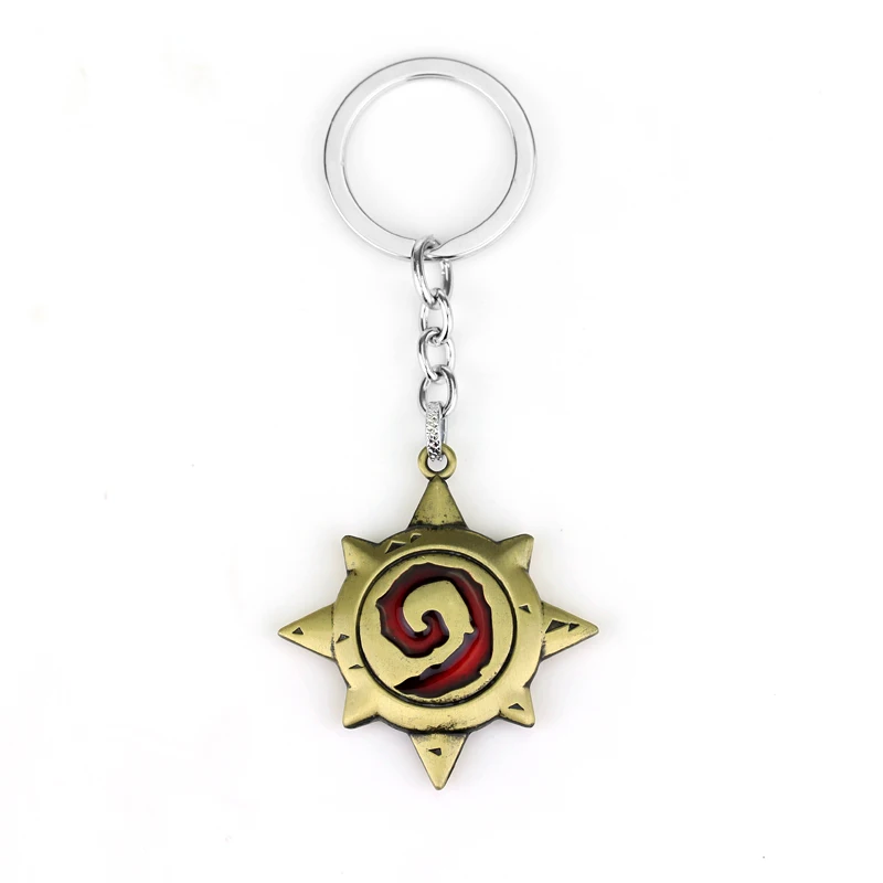 Wow Hearthstone брелок камень очага логотип подвеска игра героев для ключей Warcraft