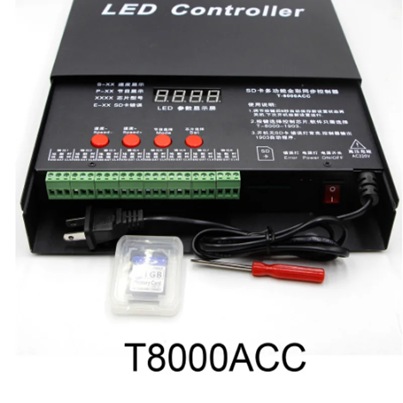 K 1000C T 1000S sd карта APA102 SK6812 WS2812B WS2811 SK9822 LED 2048 пикселей 4000C 8000A RGB Программируемый