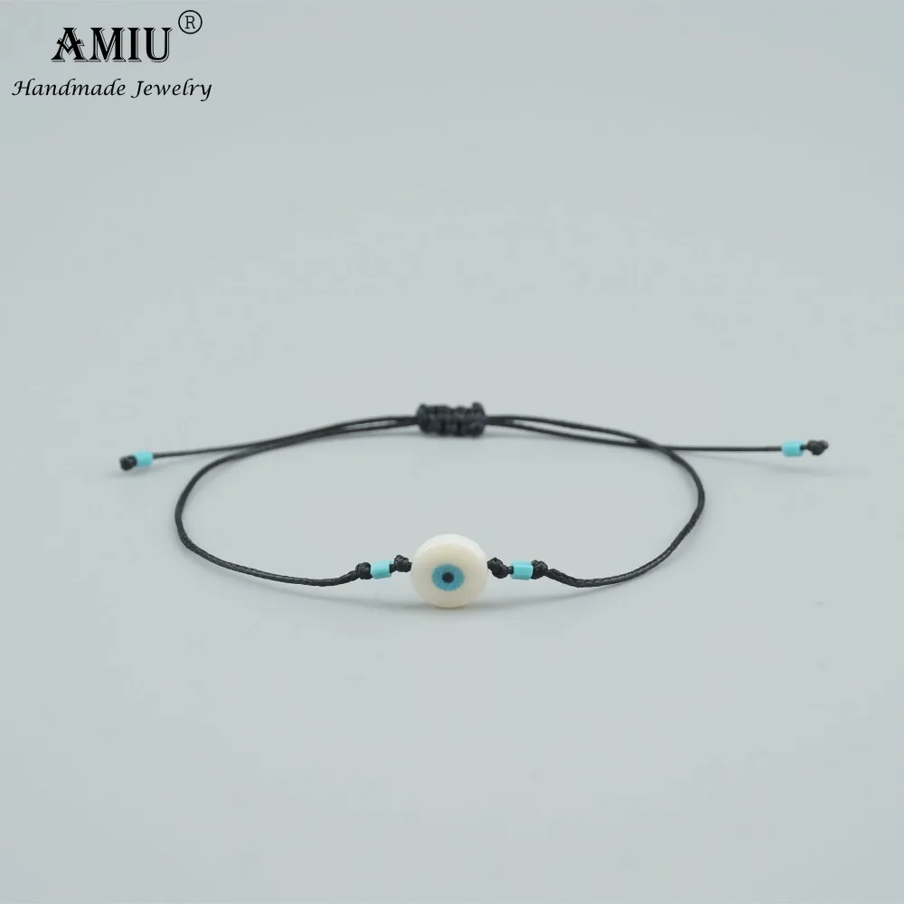 AMIU, 3 шт./лот, голубой сглаза, браслет, подарок на удачу, турецкий браслет, раковина, натуральный, должен, очаровательный браслет для женщин и мужчин