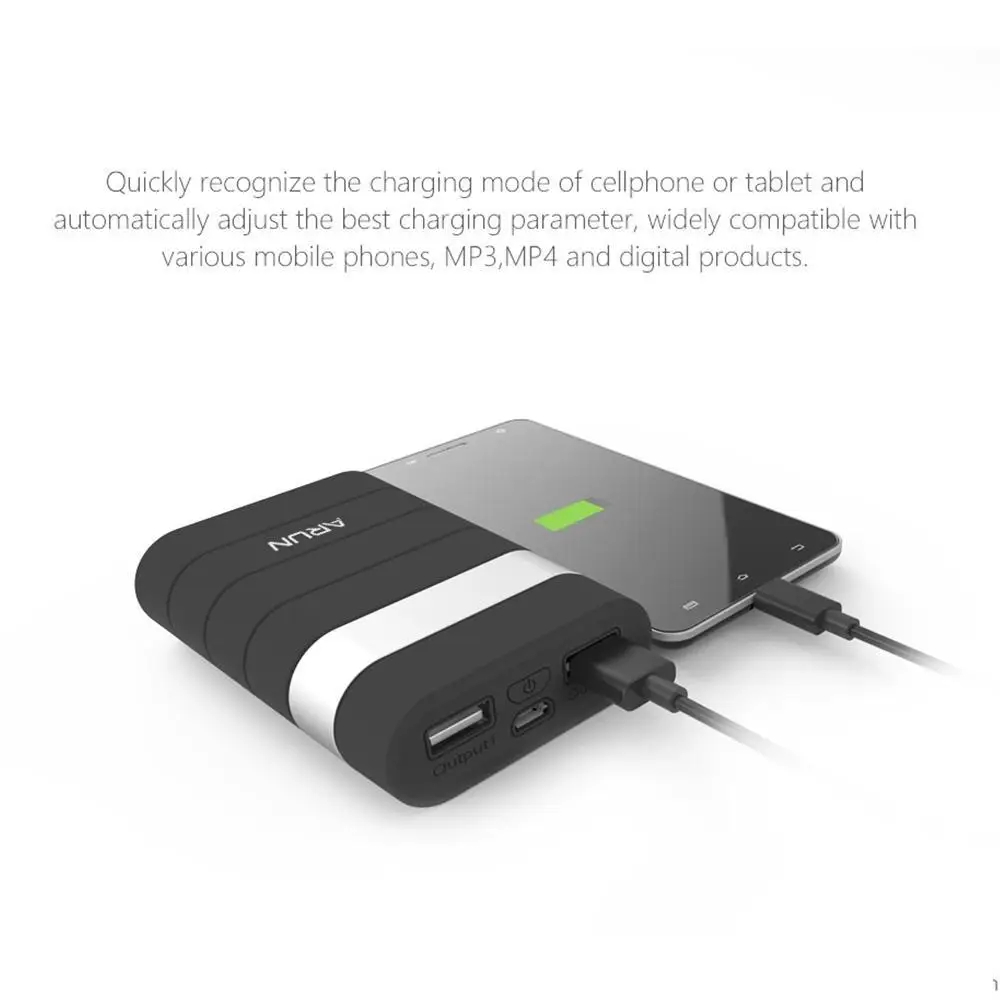 ARUN 7500 мАч Внешний аккумулятор внешний повербанк 2 USB портативное зарядное