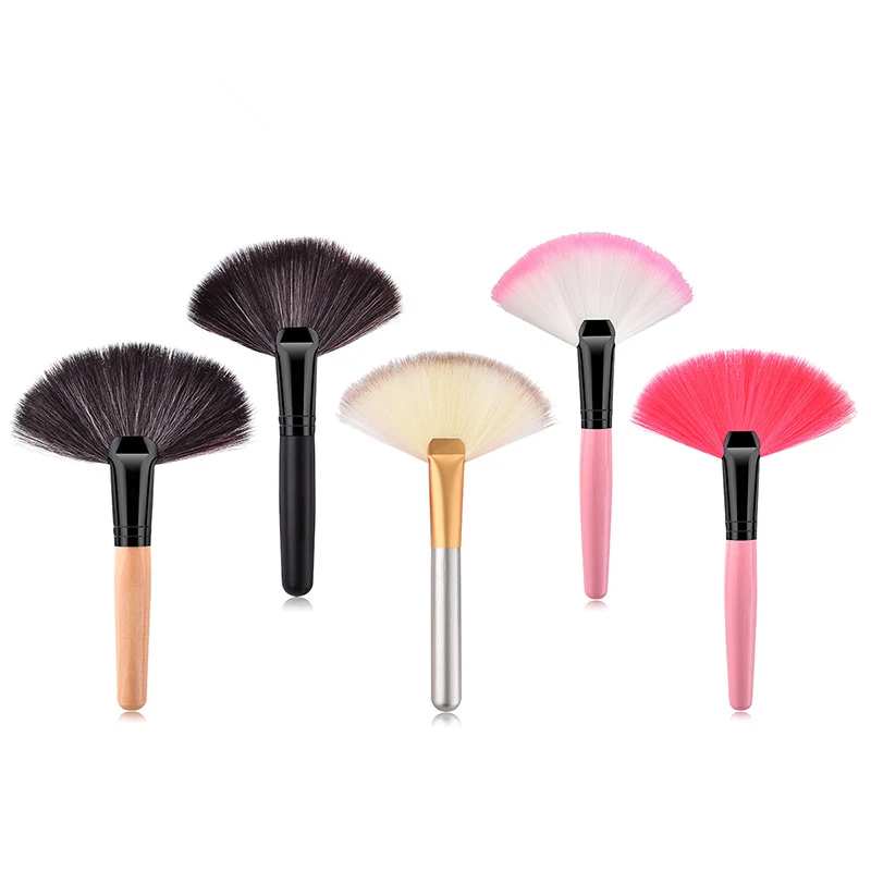 1pcs Foundation Blusher Powder Fan Makeup Brush Brand New Concealer Highlighter Make Up Brushes Cosmetic Tool maquiagem | Красота и