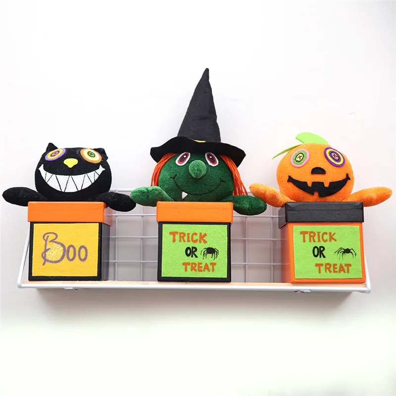 1 шт. на Хэллоуин с надписью Trick или Treat коробка конфет креативная кукла орнамент