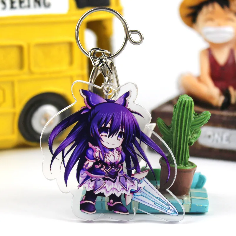 Аниме Дата живой косплей брелок мультфильм Yatogami Tohka Yoshino Itsuka Kotori автомобильный