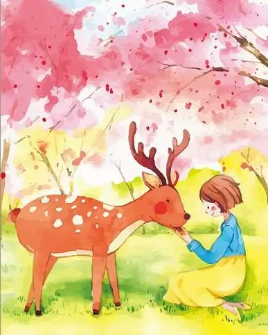 

cioioil-X468 deer and girl DIY oil painting by numbers for home decor unique gift