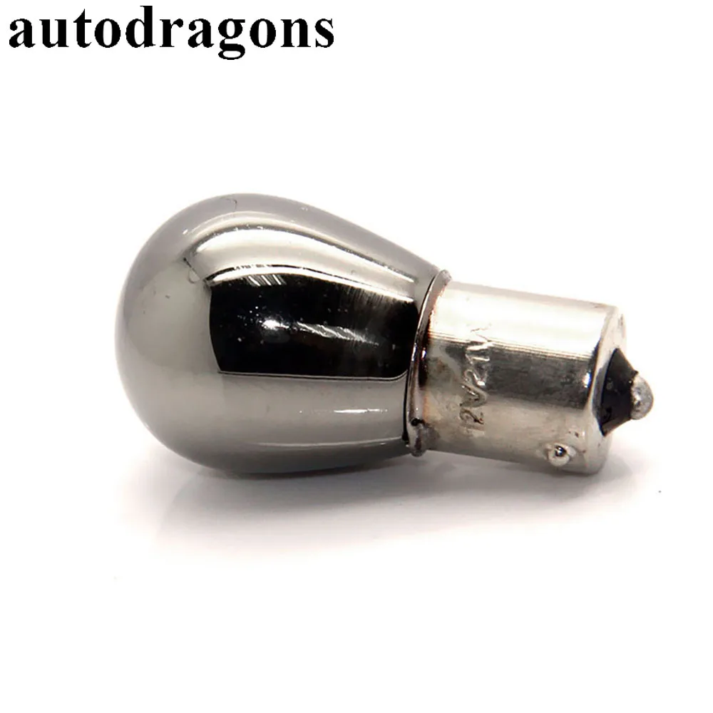 Autodragons 10 шт. P21W BA15s 382 серебристый/янтарный хромовый индикатор автомобильные лампы