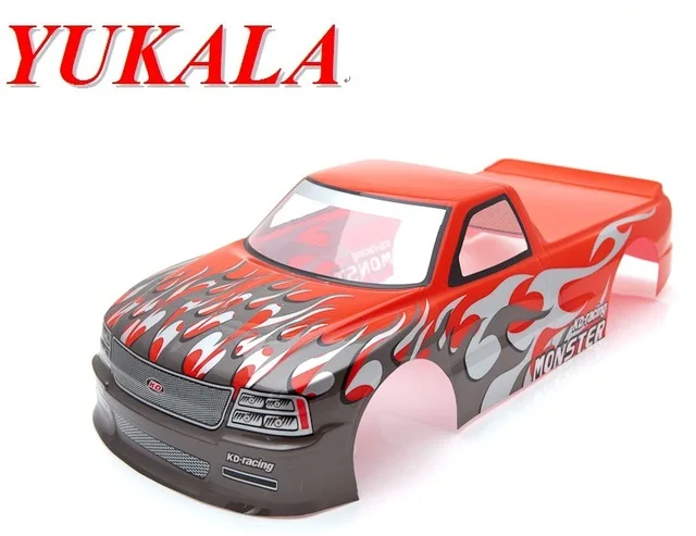YUKALA 1/10 RC автомобиль ПВХ Окрашенный корпус кузова грузовик пикап ширина 190 мм