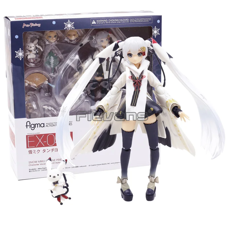 boxed Vocaloid Hatsune Miku Figma EX-045 снег Miku кран жрица вер. ПВХ фигурка Коллекционная модель игрушки куклы - Цвет: boxed