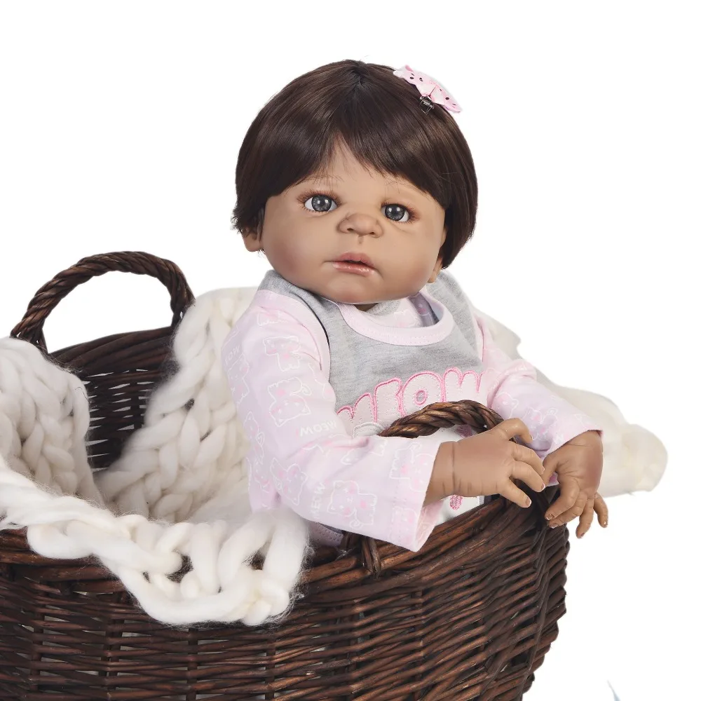 Серый Кот одежда с новорожденной куклой 55 см живой младенец девочка игрушка