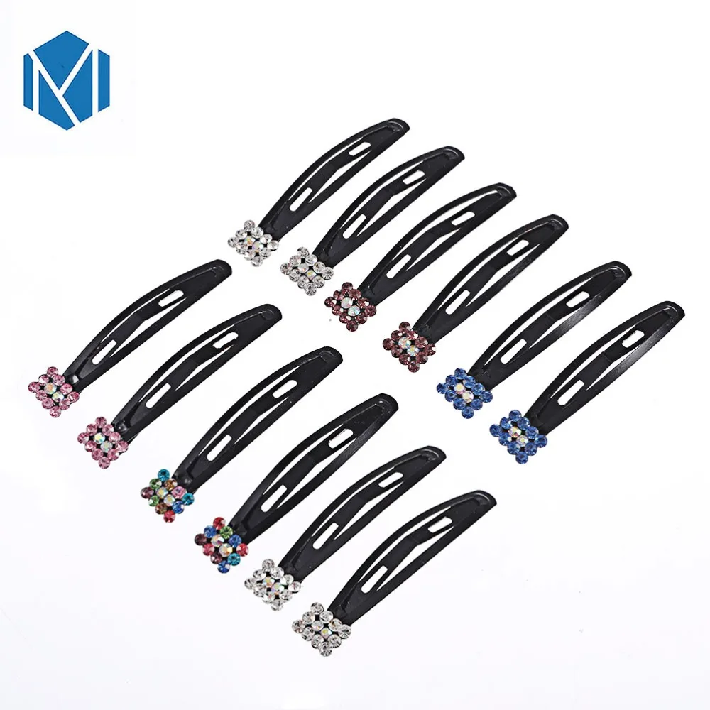 M MISM 6 пар/лот Kawaii заколки для волос BB девочек Алмазные цветы милые аксессуары