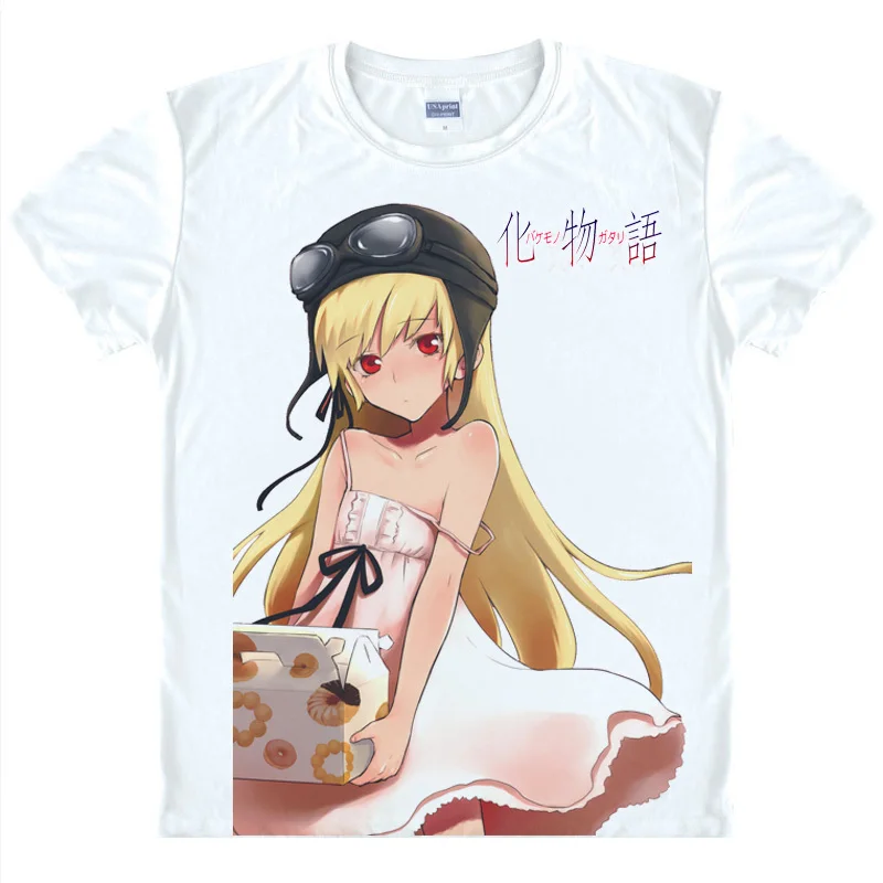 Bakemonogatari Monstory аниме подарки Рождество футболки японское 3d печать Косплей