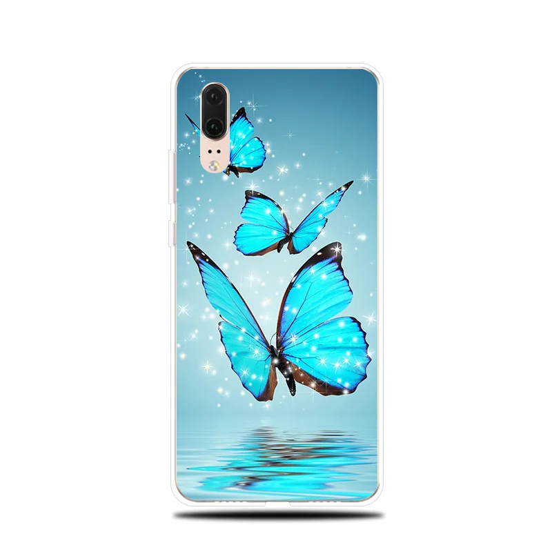 Силиконовый чехол с рисунком бабочки для Huawei P8 P9 Lite 2017 P Smart 2019 мягкий P10 P20 P30 Pro |