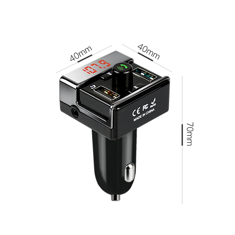 Автомобильное зарядное устройство с двумя usb портами fm передатчики поддержка u