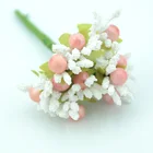 100 шт. планшетов, букет ягод с тычинками для свадебного венка, украшение сделай сам, скрапбукинг вечерние Праздничная гирлянда, искусственные цветы ручной работы