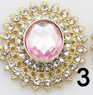 3 Модные 10 шт. 25*28 мм сплав Diy аксессуары для ювелирных изделий Стразы с плоской задней частью акриловые базовые настройки ручной работы - Цвет: 3