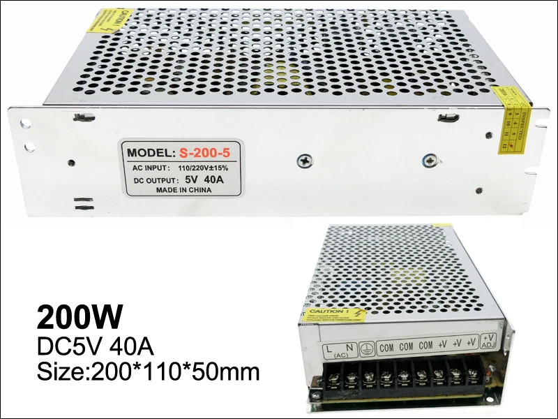 AC100-240V Питание 5 V светодиодный драйвер 220 V постоянного тока до DC 5 V 1A 2A 3A 5A 8.5A 10A 15A 20A 5 вольтовый блок питания трансформатор освещения