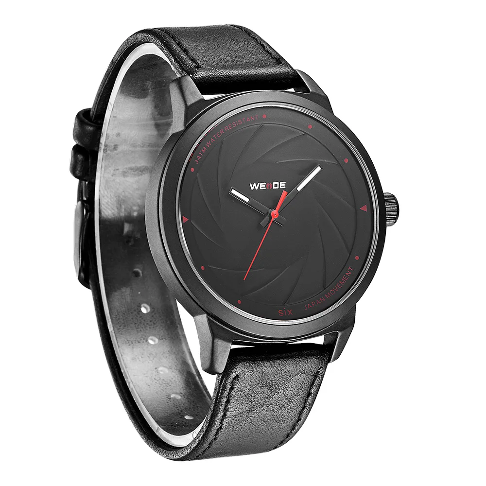 WEIDE мужские модные повседневные кварцевые часы с ремешком из ПУ роскошные