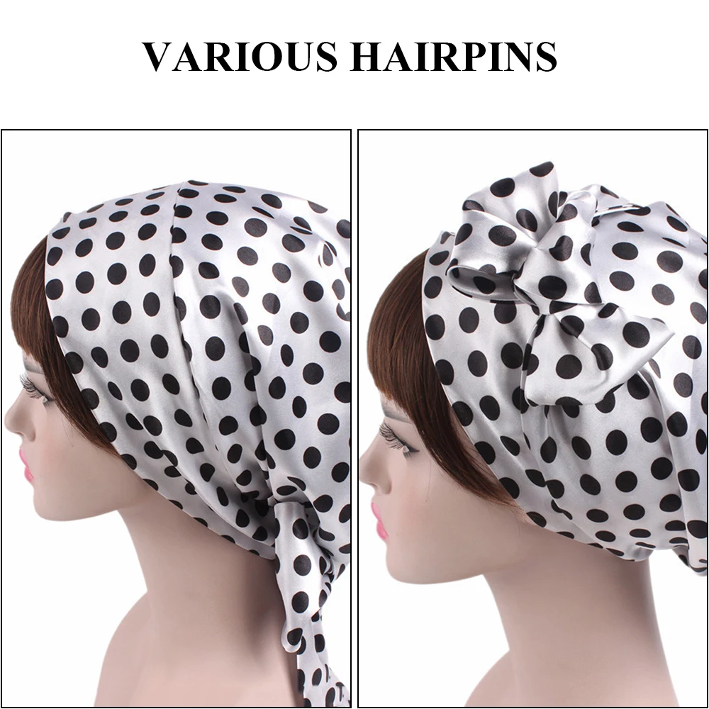 1/2/5/10 шт 58 см Мягкая Шелковая Женская шапочка для душа ночного сна Регулируемая