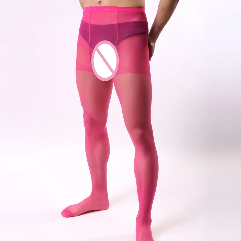 Porno Pantyhose Sexy Underwear Ultra thin Pantyhose Transparent Silk Thin Stocking Tube Body Stocking Sexi Underwear For Men D3