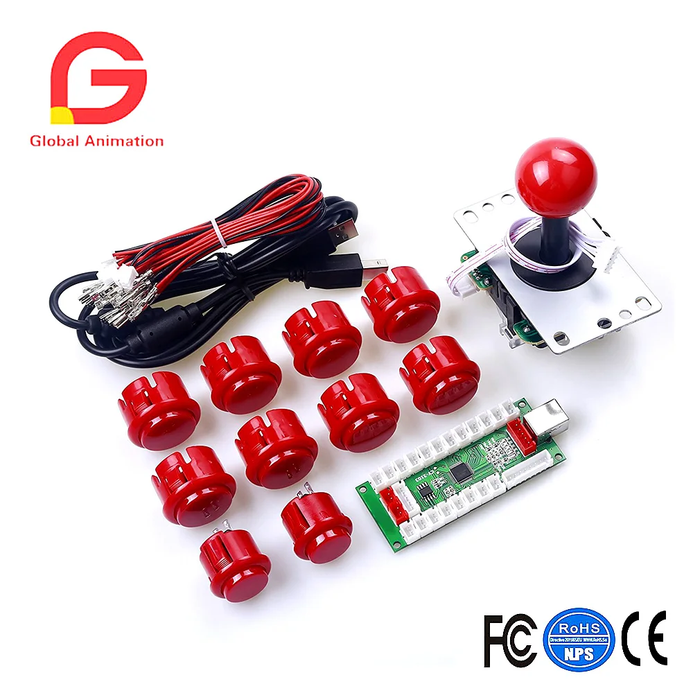 CY 3103 ПК PS3 Android XBOX 360 для Windows 4 в 1 USB джойстика Аркада игровой контроллер DIY набор