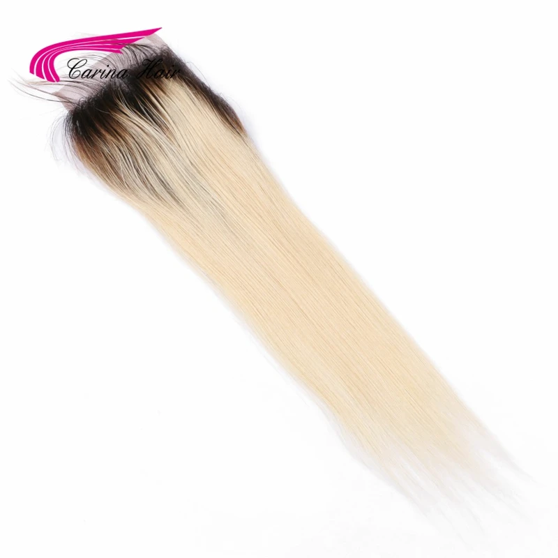 Carina Ombre блонд прямые волосы швейцарские кружевные 4*4 с детскими волосами