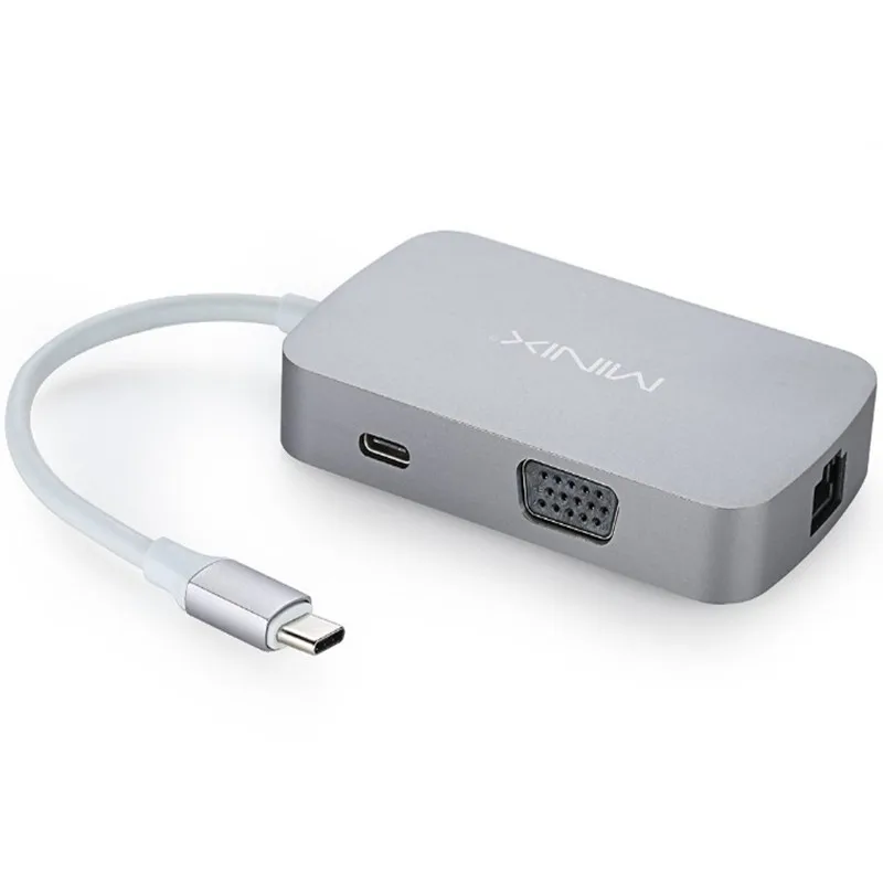 [В Наличии]! MINIX NEO Тип C MAdapter Выход VGA/Gigabit Ethernet/USB3.0 * 2/TF & SD Слот Для Карт Памяти