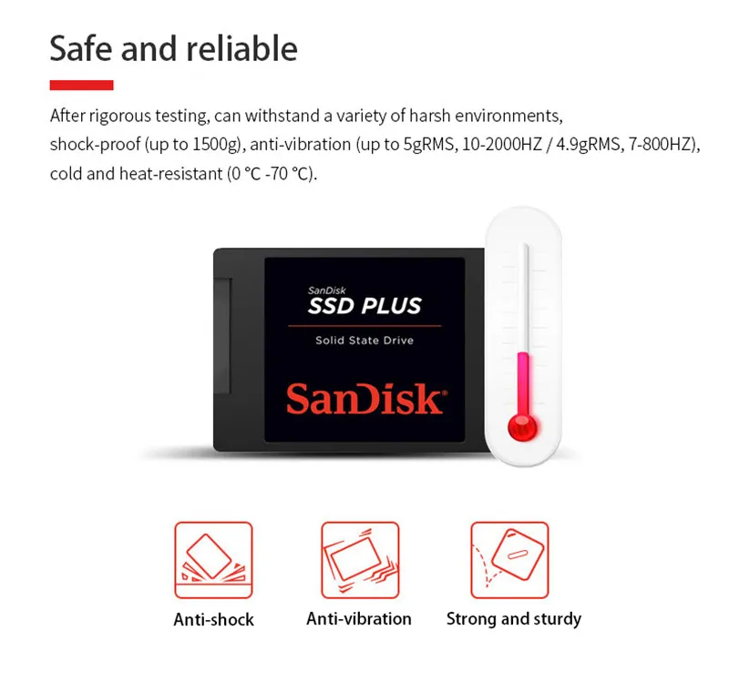 SanDisk SSD PLUS Внутренний твердотельный накопитель 120 ГБ 240 ГБ SSD 480 ГБ SATA III 2," SSD жесткий диск HDD для ноутбука