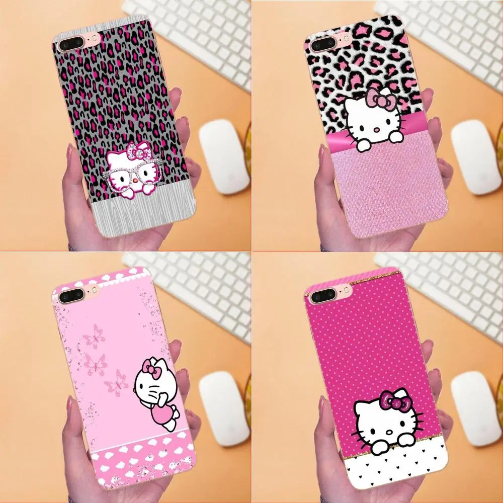 Мягкий ТПУ чехол для Huawei Mate 7 8 9 10 20 P8 P9 P10 P20 P30 Lite Plus 2017 рисунок Hello Cat Kitty с